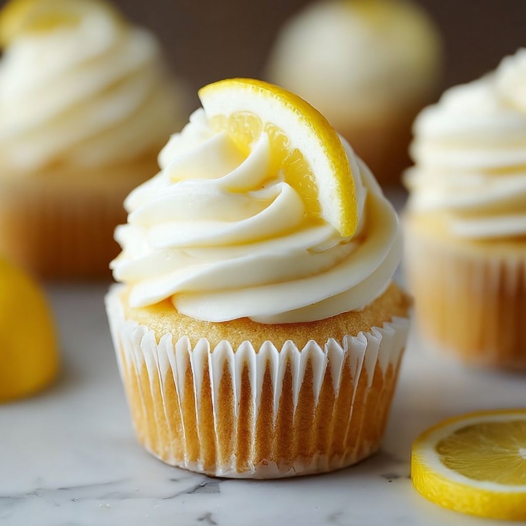 Lemon Cupcakes with Lemon Cream Cheese Frosting Recipe - Recipe Image