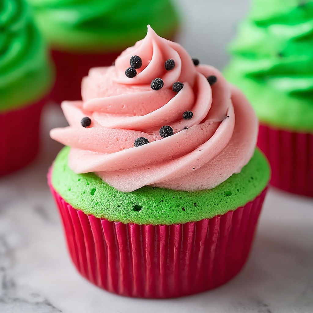 Watermelon Cupcakes Recipe - Recipe Image