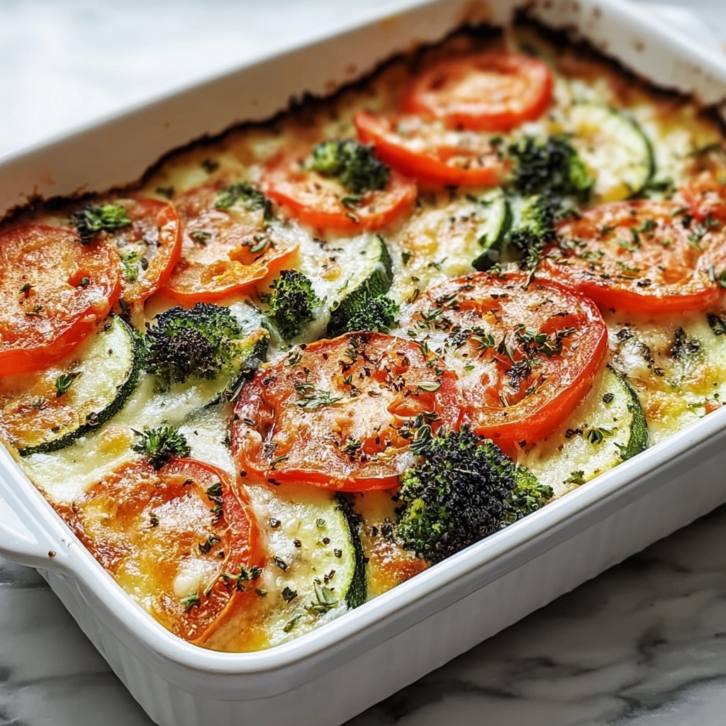 High-Protein Cottage Cheese Veggie Bake Recipe - Recipe Image