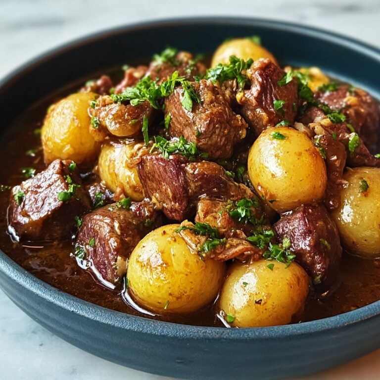 Garlic Butter Beef Bites with Potatoes Recipe