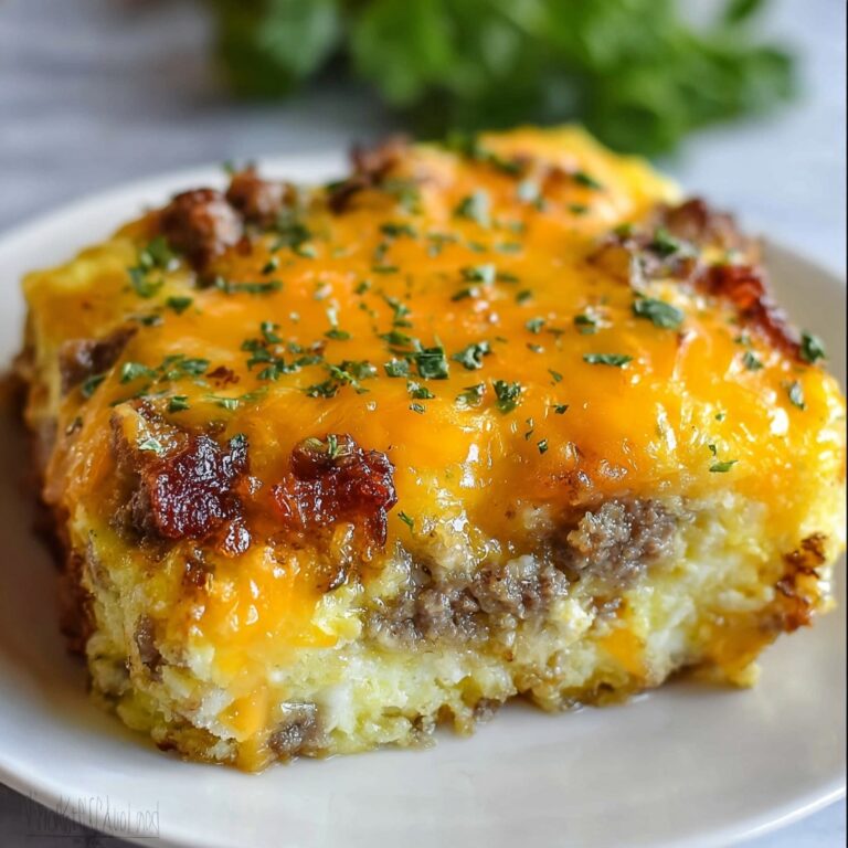 Savory Breakfast Sausage and Cheese Casserole Recipe