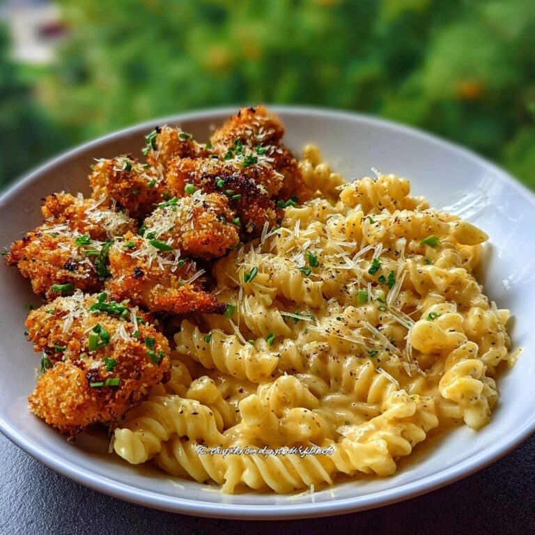 Parmesan Chicken Bites with Smoky Cajun Alfredo Gemelli Recipe