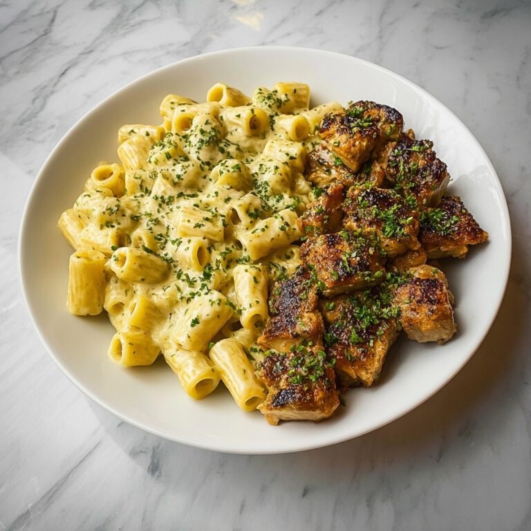 Creamy Garlic Parmesan Chicken with Cheesy Penne Pasta Recipe