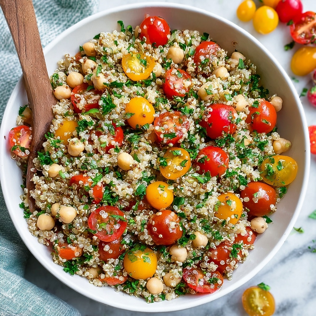 Tomato Quinoa Salad with Chickpeas and Lime Recipe - Recipe Image