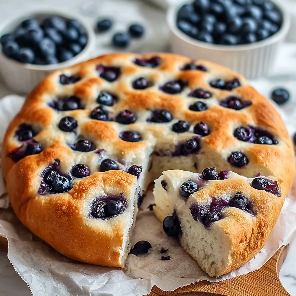 Fluffy Cottage Cheese Blueberry Cloud Bread Recipe - Recipe Image