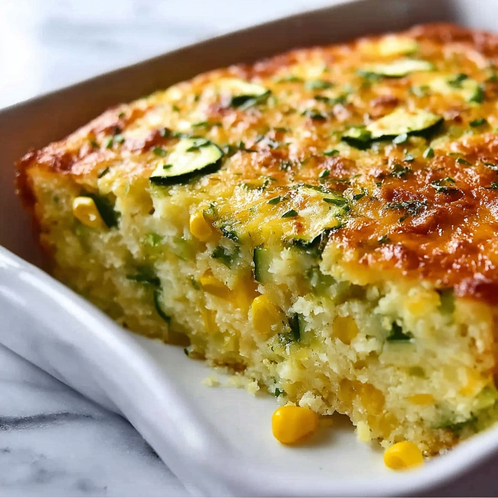 Zucchini Cornbread Casserole Recipe - Recipe Image