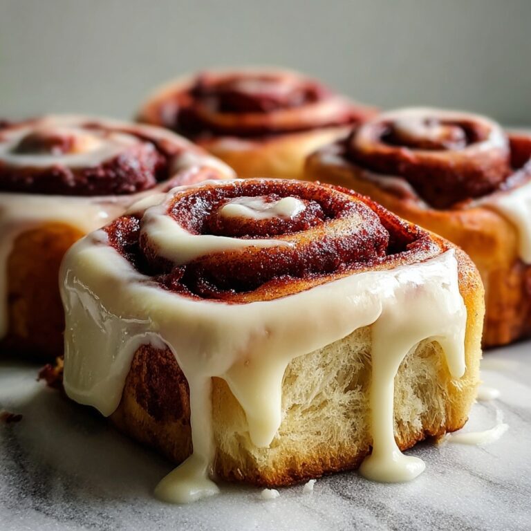 Red Velvet Cinnamon Rolls with Cream Cheese Frosting Recipe