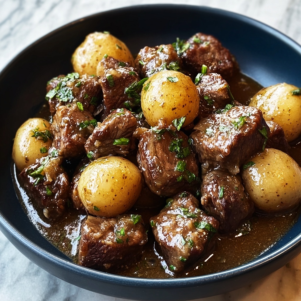 Garlic Butter Beef Bites with Potatoes Recipe - Recipe Image