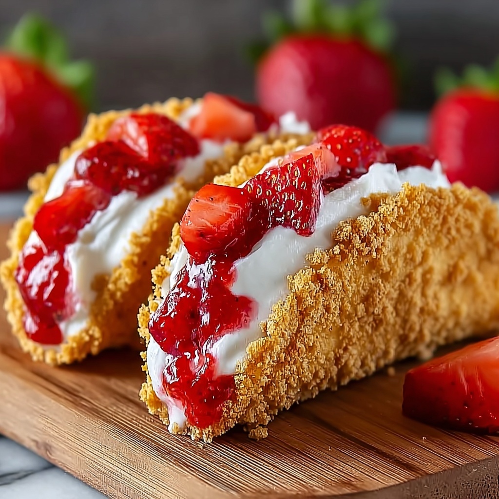 Strawberry Crunch Cheesecake Tacos Recipe - Recipe Image
