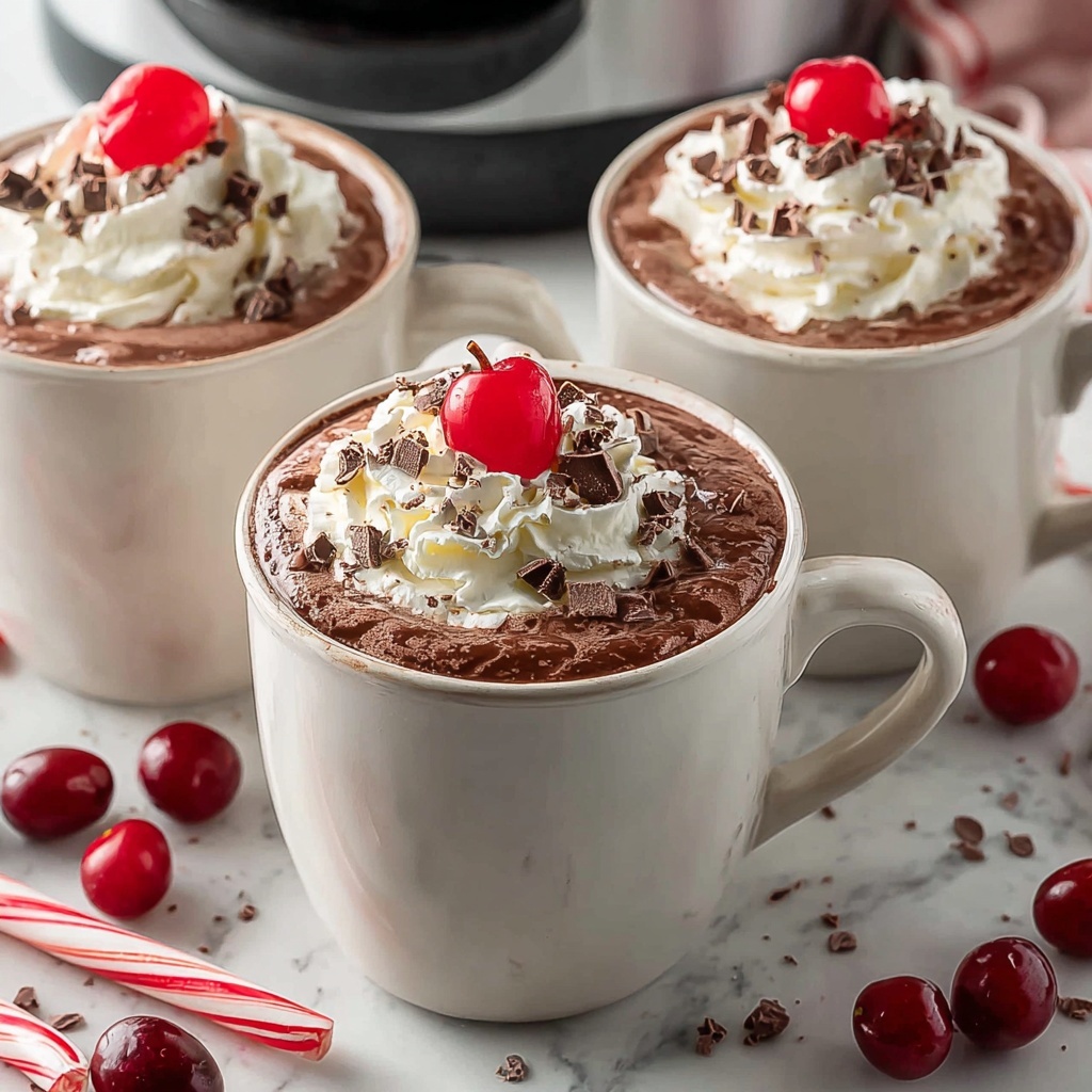 Slow Cooker Chocolate Covered Cherry Hot Chocolate Recipe - Recipe Image