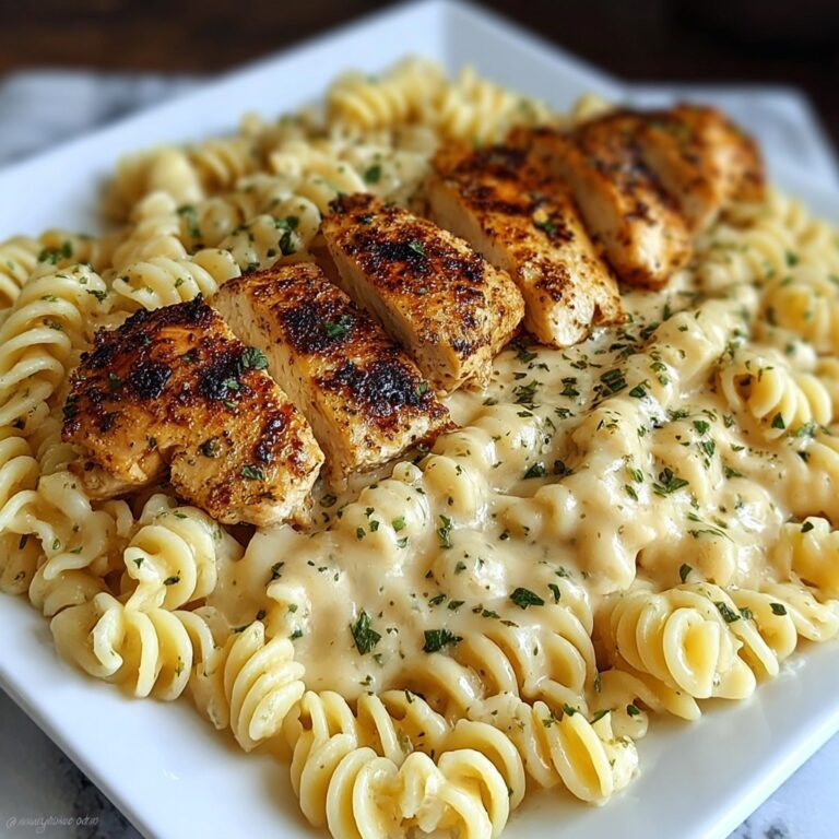 Creamy Garlic Parmesan Chicken with Cheesy Twisted Pasta Recipe