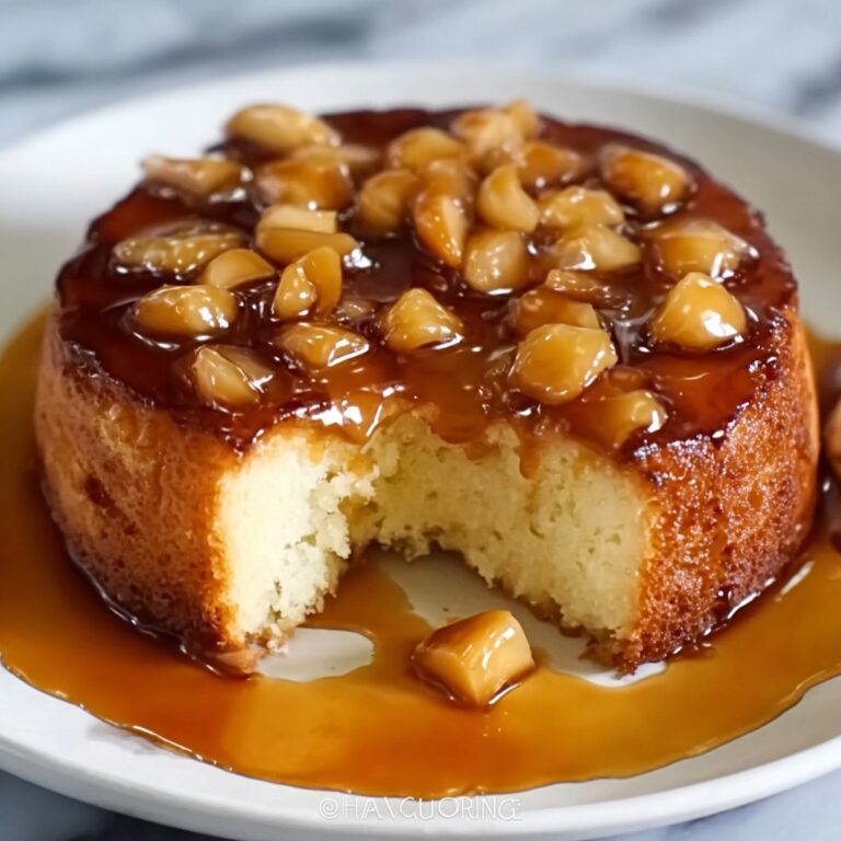 Indulgent Decadent Apple Date Skillet Sponge with Butter Caramel Recipe