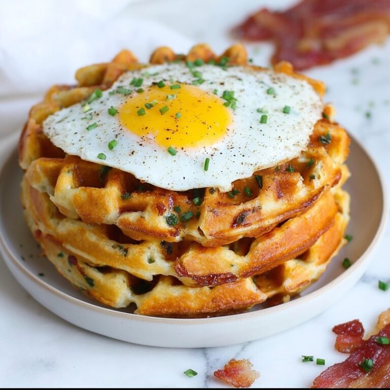 Savory Waffles with Bacon and Cheddar Recipe