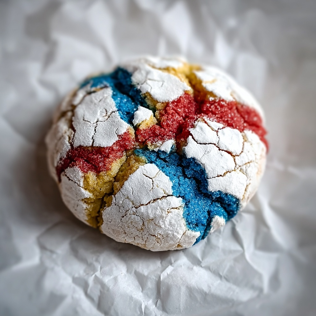 4th of July Crinkle Cookies Recipe - Recipe Image
