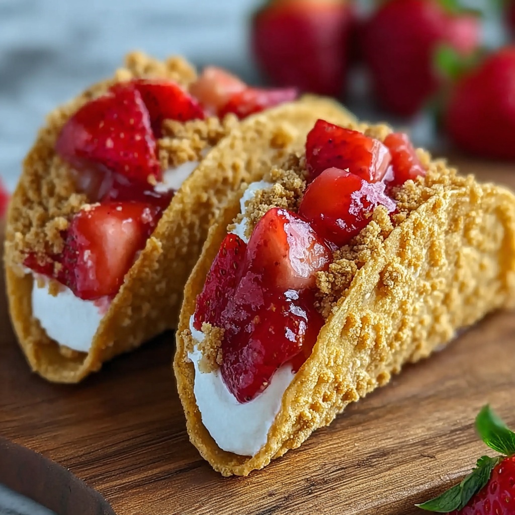 Strawberry Crunch Cheesecake Tacos Recipe - Recipe Image