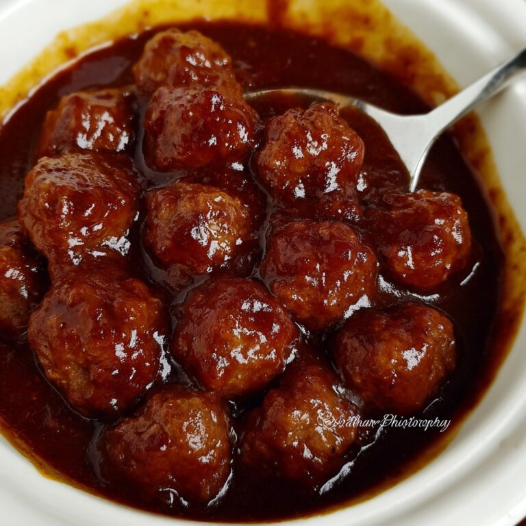 Slow Cooker BBQ Meatballs with Cherry Jam and Chipotle Recipe