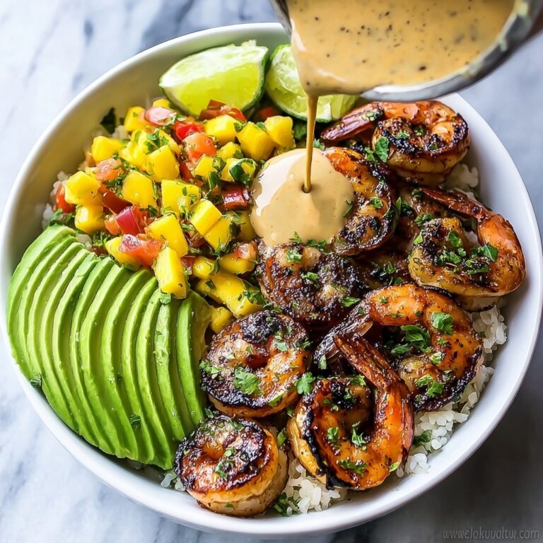 Shrimp and Avocado Bowls with Mango Salsa & Lime-Chili Sauce Recipe