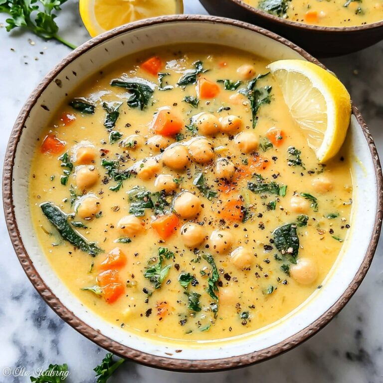 Lemony Greek Chickpea Soup Recipe